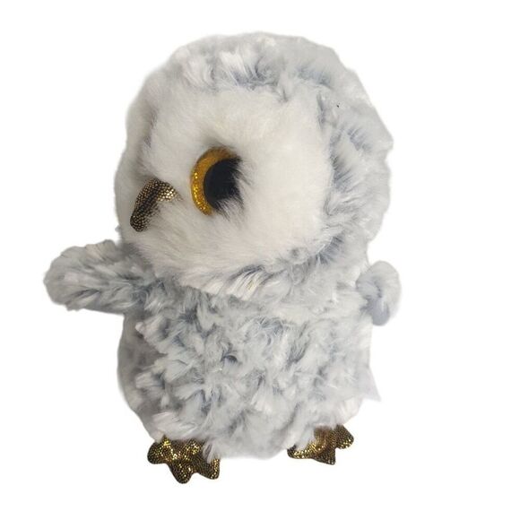 Ty Beanie Boo's Owlette the Owl 6" Stuffed Animal Plush Toy TySilk Collection - Picture 2 of 6